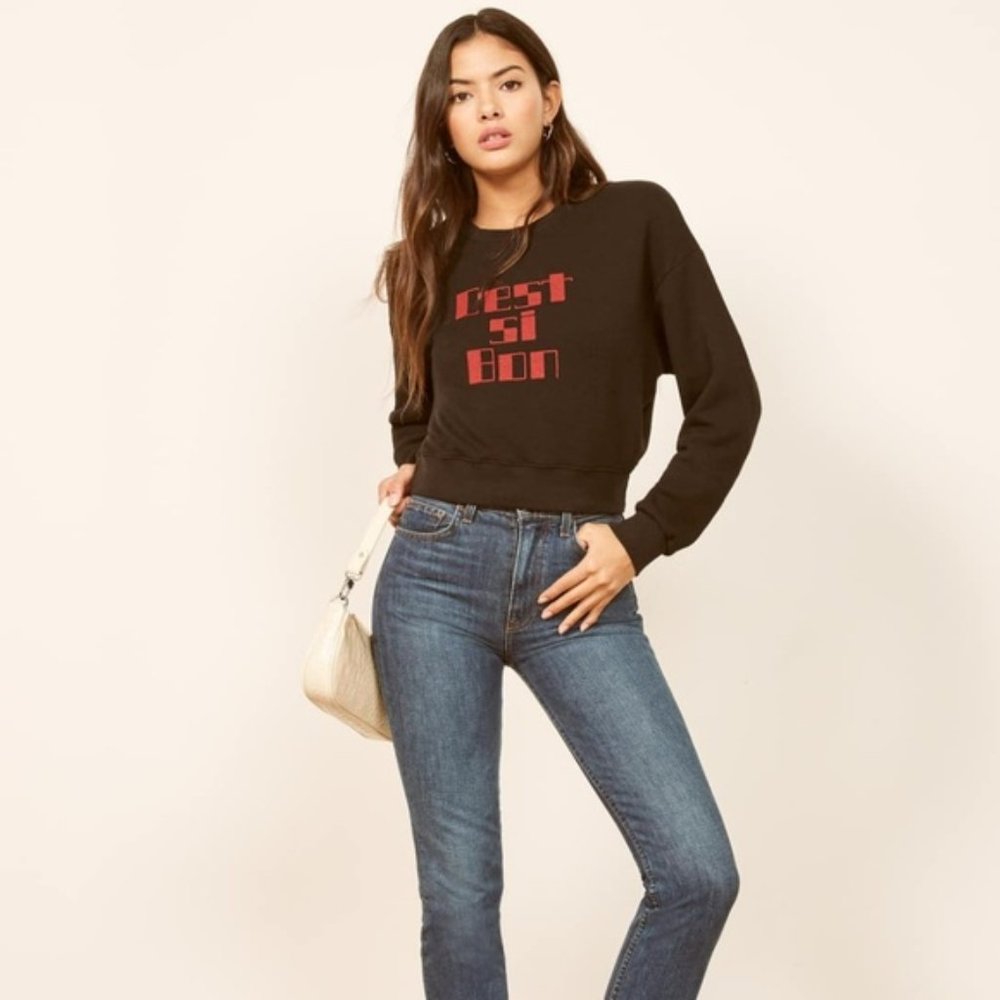 Reformation Hunter cropped sweater